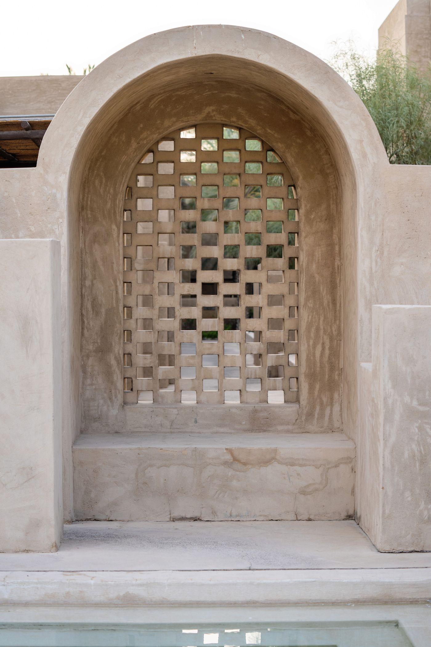 A stone archway detail at a resort venue.
